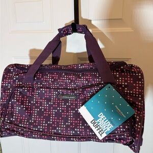 Highland Deluxe Star Print Duffel Bag - Purple & Pink